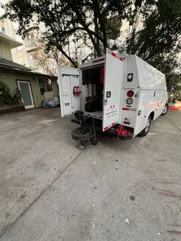 Magnet Plumbing service vehicle on-site for Slab Leak Repair in Sunridge Canyon